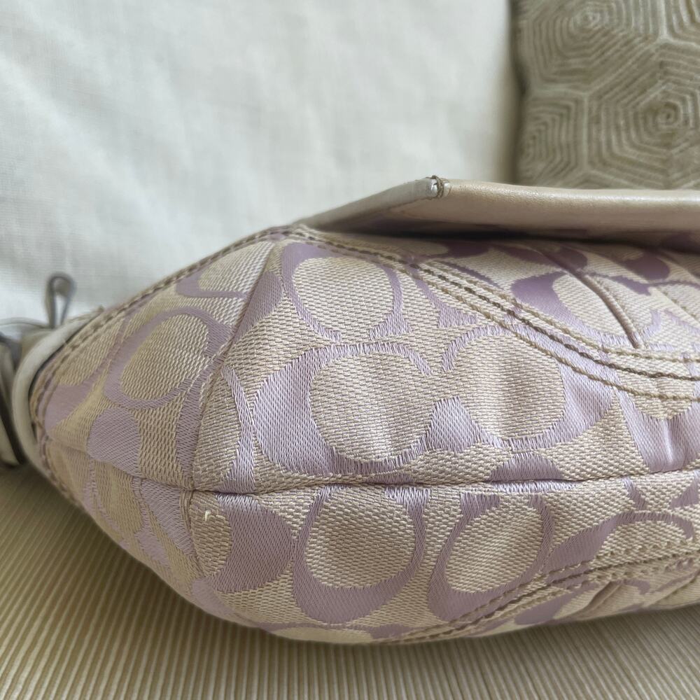 Extremely Rare Y2K Coach Mini Soho 6266 Lilac Signature Hobo + Coin Purse Set - Picture 6 of 12